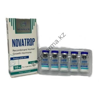 Гормон роста Novatrop Novagen 5 флаконов по 10 ед (50 ед) - Есик